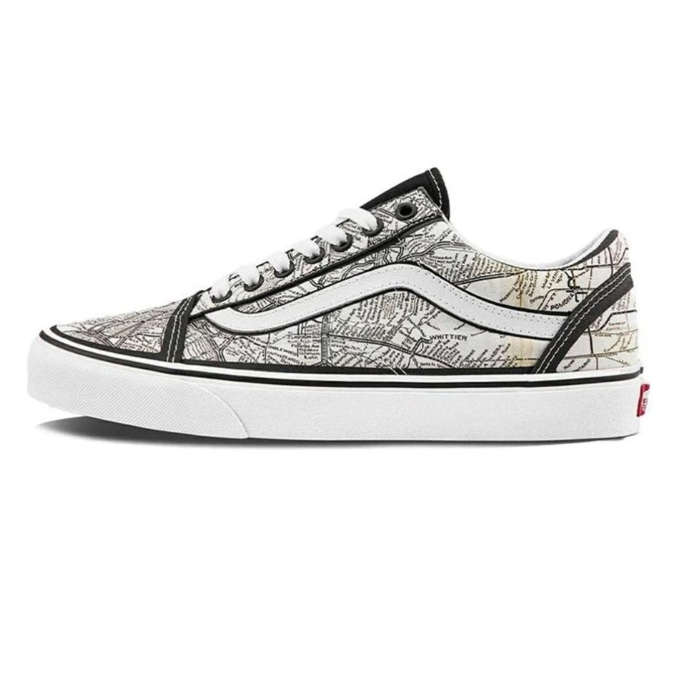 Vans Old Skool Los Angeles Maps Women 7.5 Black White MOCA FRANCES STARK 112025 - Picture 2 of 6